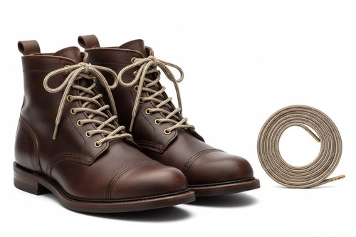 Shoe boot laces brown - shoe, and