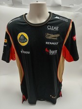 Lotus F1 Team Official Replica T-Shirt Size L Black Gold Red Mens