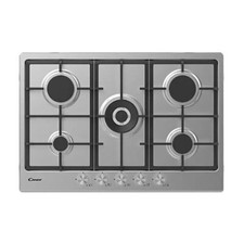 Candy CHG74WPX  75cm 5 Burner Gas Hob with WOK Burner, Front Controls, Cast Iron