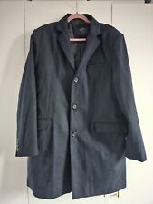 AWC85 Men's navy wool mix coat