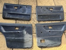 Vw Golf Mk2 GL 1988 Blue Velour Door Card Set Blue Velour 3/4 Are Good 1 Is Bad