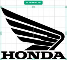 2xFlipped wing Honda sticker