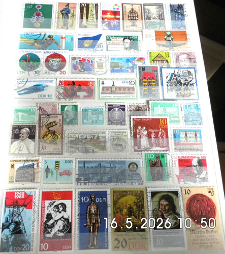 Stamp album with - stamp, over