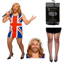 Men's Union Jack Dress Wig