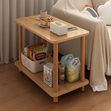 2 Tier Side Table Coffee Table Bedside Bedroom Office Small Corner Table Wooden