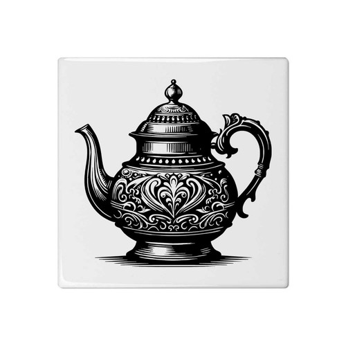 Fancy teapot 108mm square - teapot',