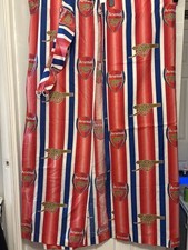 Arsenal Curtains With Glitter Detail 60” X 54” Drop Each Panel