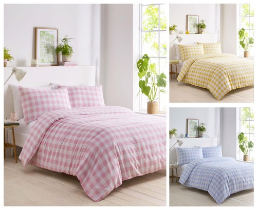 Gingham duvet cover sets new
