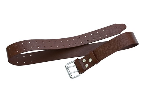 Brown leather tool belt - tool,