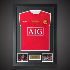 Manchester United Signed And Framed Wayne Rooney Football Shirt COA BID £125
