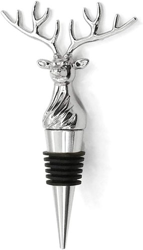 Stag head wine bottle stopper - stag,