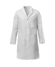 MENS WHITE POLY/COTTON LAB COATS