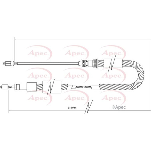 Apec handbrake cable left - apec, rear