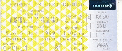 Cricket ticket australia - ticket,
