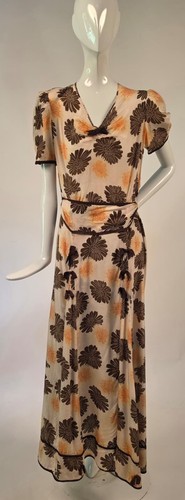 1930 floral print long - floral,