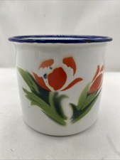 Vintage Enamel Cup Butterfly