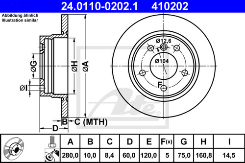 Brake disc for - 2x,