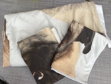 Crown Crest Double Duvet Cover with Pug Design + 2x Pillow Cases