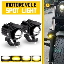 2x LED Motorcycle Spot Lights