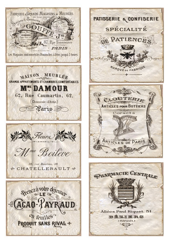 Vintage ephemera label french - vintage,