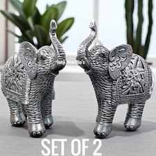 Set Of 2 Silver Lucky Trunk Up