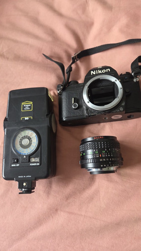 Nikon black 35mm - em, film