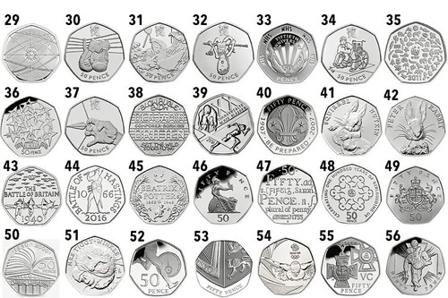 Cheapest 50p coin fifty - 50p,
