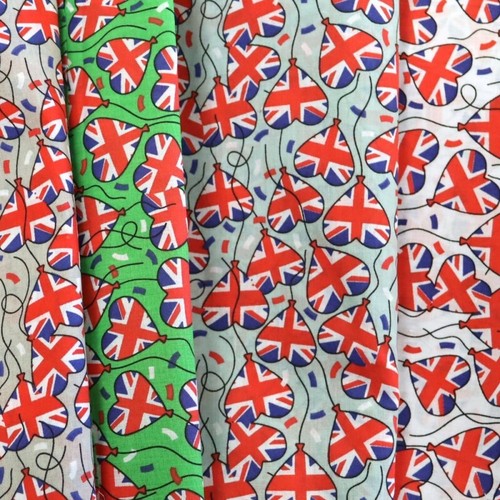 Polycotton fabric hearts union - polycotton,