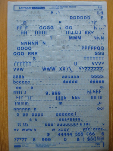 Letraset upp low - 1, x