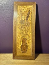 Wood mosaic marquetry wall - wood, mosaic/marquetry