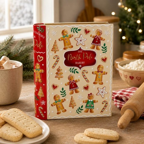 Biscuits tin jar box - jar, book