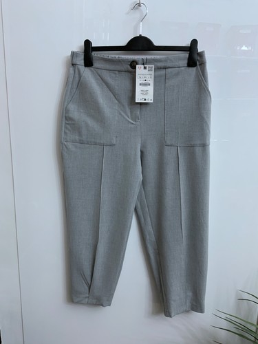 Zara womens grey crop - , leg