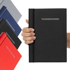 Telephone Address Book A-Z Index Tabs Hard Back Cover A5 Address Spiral Bound