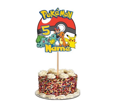 Personalised pokemon cake - pokemon,