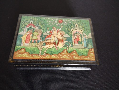 Vintage russian lacquer box - russian,