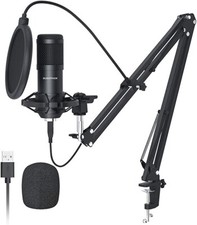 USB Streaming Podcast PC Microphone, SUDOTACK professional 192KHZ/24Bit Studio