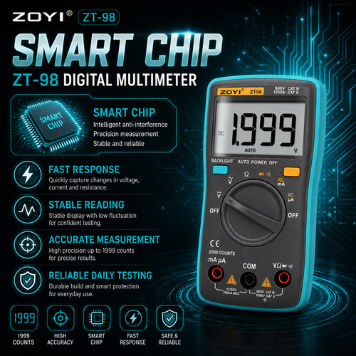 Zoyi digital multimeter - zoyi, zt-98