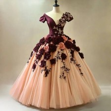 Vintage Flower Prom Dress