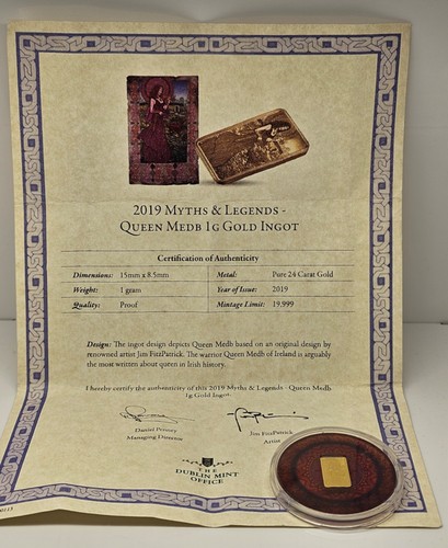 Ireland 2019 gold proof ingot - gold,