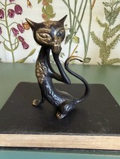 Abstract Vintage Bronze Cat