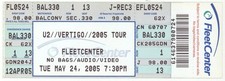 U-2 5/24/05 Boston MA Fleetcenter Concert Rare Ticket! U2 Bono