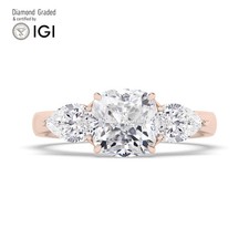 Cushion Diamond Trilogy Ring