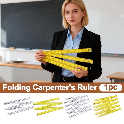 Folding ruler wooden - 2m,