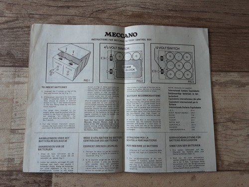 Meccano battery control box - meccano,