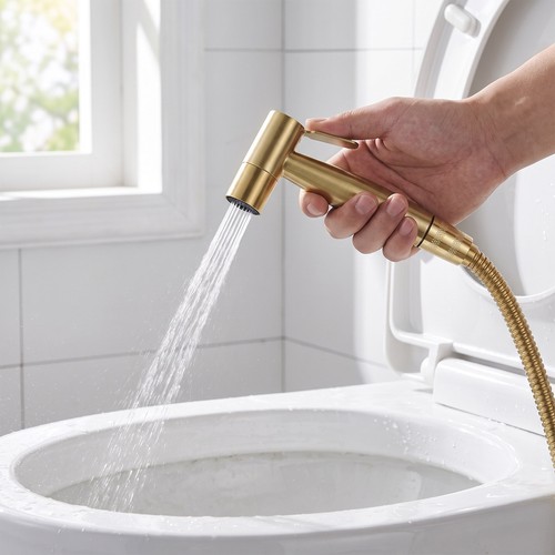 Gold handheld bidet shattaf - bidet,