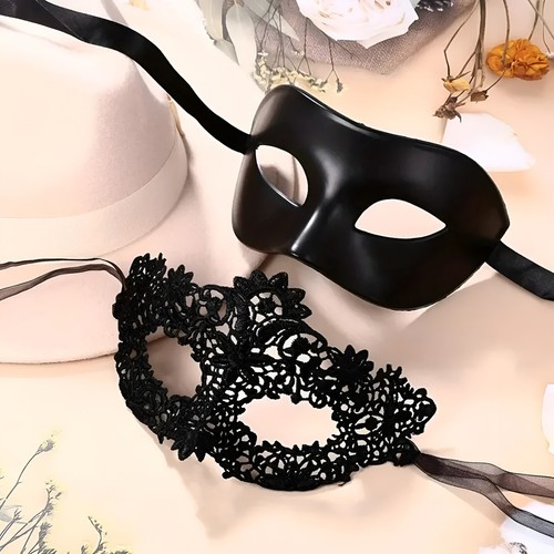 2pcs black lace - black,