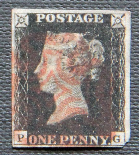 1840 penny black 4 - gb,