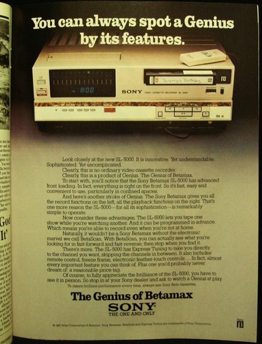 Sony betamax vcr - betamax,