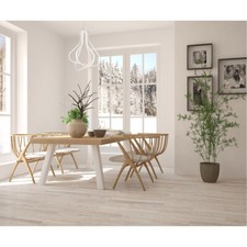 Chandelier 3 Light Fixture White Modern LED for over Living or Dining Room Table