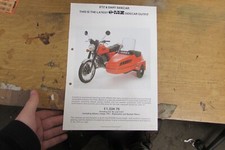 MZ ETZ LUXUS AND SIDECAR SALES BROCHURE LEAFLET PAGE ETZ 250